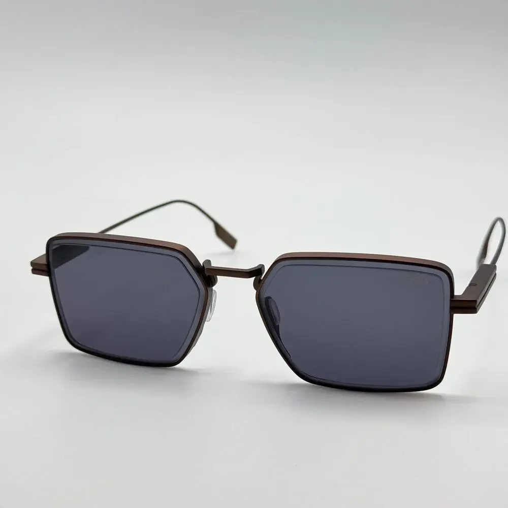 Ermenegildo Zegna Sunglasses EZ0243 38A Dark Bronze Frame Gray Lens 56-16-145